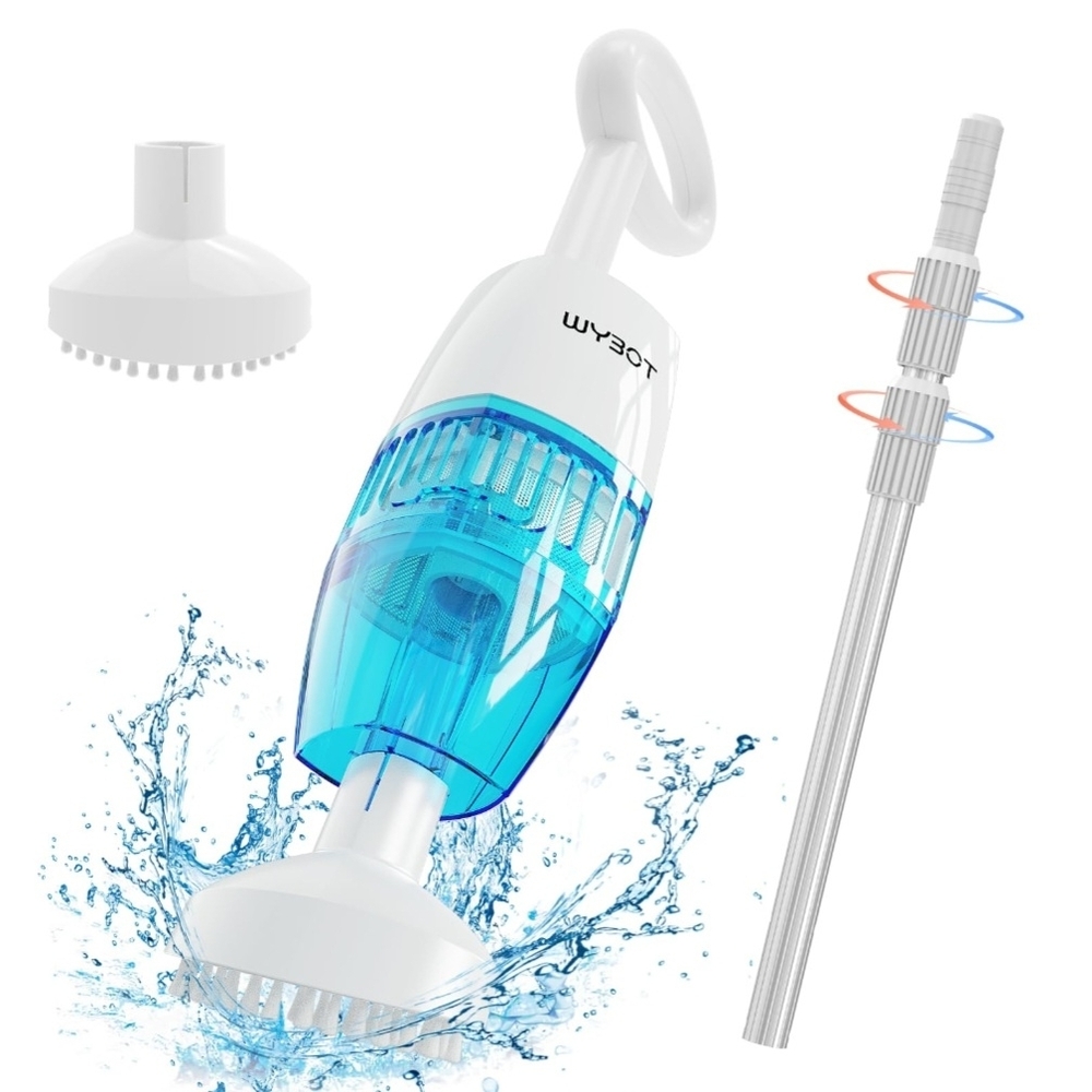Blue and White Pool Cleaner